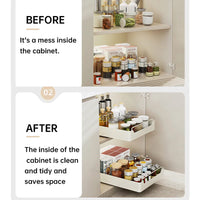 Installation Kitchen Spice Box Storage Rack Cabinets Organizer