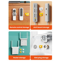 Self-adhesive Magnetic Hook Adorable Cartoon Bear Magnetic Hooks for Home Organization Remote Control Storage Set of 2 Round