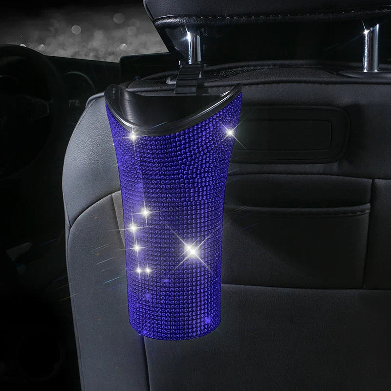 Bling Diamond Car Umbrella Storage Box Multifunctional Organizer Barrel Auto Folding Hanging Water Bottles Rack Umbrella Bucket