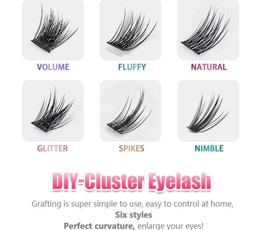MASSCAKU Natural Volume Primor Material Cluster Lashes Extensions Strong Individual Eyelashes Beauty Salon
