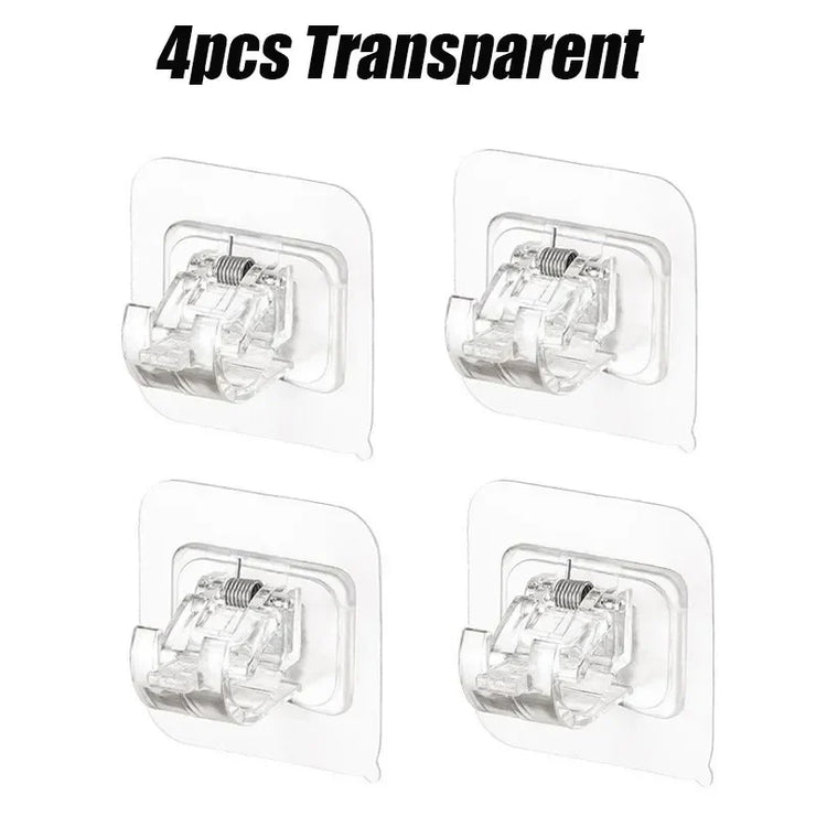 Hooks Adjustable Shelf Curtain Rod Bracket Fixture Bracket Fixing Clip Family Storage Hook Home Organization