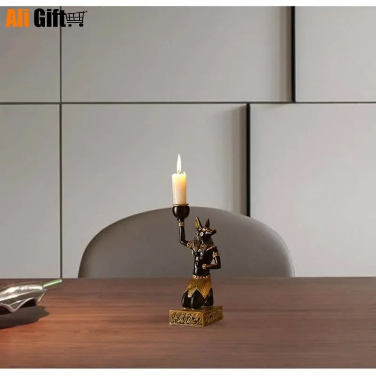 ancient egyptian idol candles holder enhances