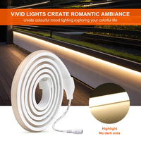 IP68 Waterproof COB LED Neon Strip Light 12V 24V Dimmable 320 LEDs Flexible Ribbon High Density Linear Lighting Home Decoration