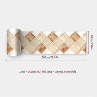 10X200cm Long Strip Wall Stickers Floor Kitchen Bathroom Living Room Skirting Line Wall Decor Waterproof Peel & Stick Wallpaper