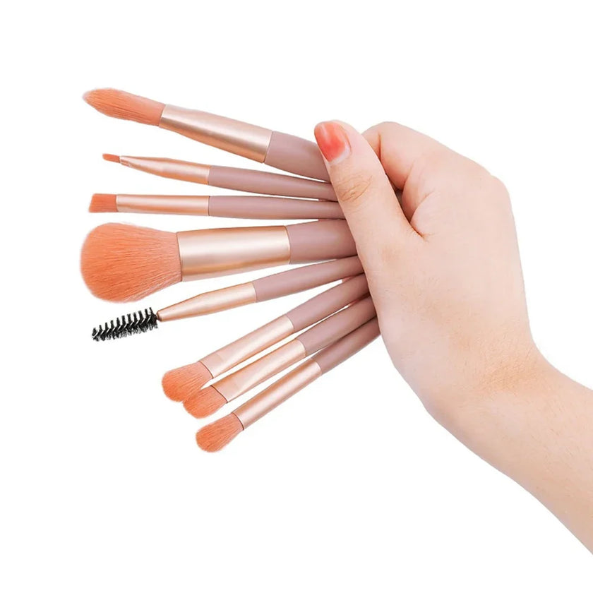8Pcs Makeup Brush Set Makeup Concealer Brush Blush Loose Powder Brush Eye Shadow Highlighter Foundation Brush Beauty Tools