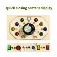 1 Piece Band Children Montessori Busy Board Wood Color Wooden Toddlers Learning Cognitive Educational Toys