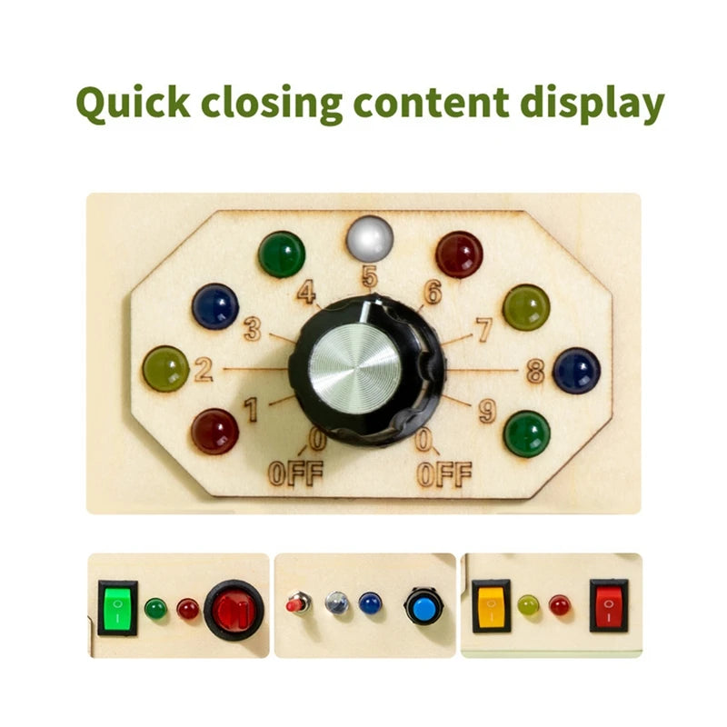 1 Piece Band Children Montessori Busy Board Wood Color Wooden Toddlers Learning Cognitive Educational Toys