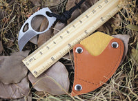 Leather Sheath Cutter Mini Portable Claw Knife Tool Outdoor Camp Gadget Opener Open Survive Box Package