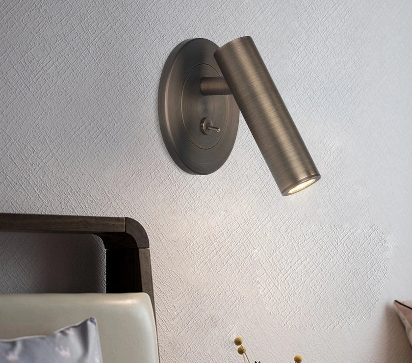 Embedded LED Reading Wall Lamp With Switch Adjustable Hotel Bedroom Bedside Headboard Sconce Spot Led Light Fixture AC110-220V