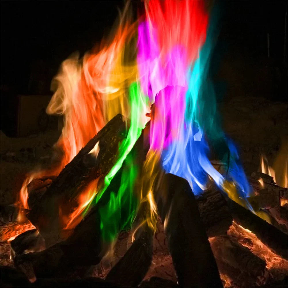30g Bonfire Pyrotechnics Magic Trick Party Fireplace Colorful Magic Fire Happy Fire Camping Hiking Recreation Outdoor Gadgets