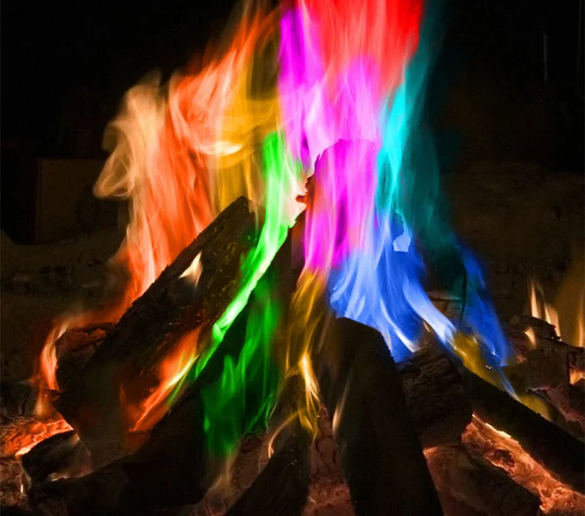 30g Bonfire Pyrotechnics Magic Trick Party Fireplace Colorful Magic Fire Happy Fire Camping Hiking Recreation Outdoor Gadgets