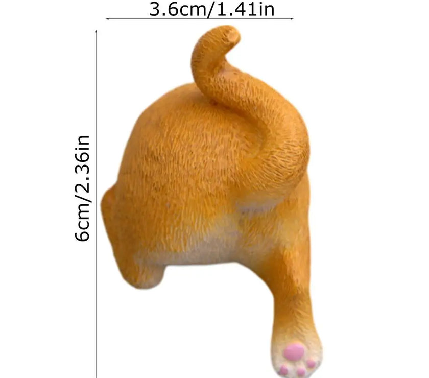 Fridge Calendar Magnet Realistic Humorous Creative Adorable Durable Resin Novelty Animal Butt Magnets