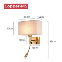 Switch LED Spotlight Reading Wall Lamp Bedroom Study Nordic Home Decor Light Fixture