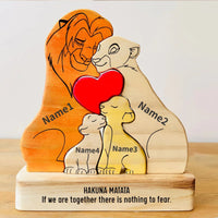 Puzzle Wooden Lion Puzzle Home Decor Thanksgiving Christmas Warm Gifts