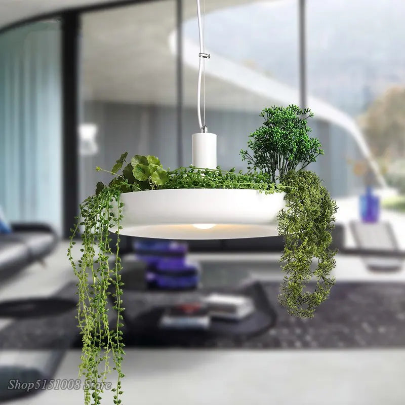Nordic Plant Pendant Lights DIY garden Led Lamp Flower Pot Hanging Lamp Dining Room Restaurant Lighting Fixtures Home Decor