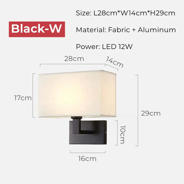 Switch LED Spotlight Reading Wall Lamp Bedroom Study Nordic Home Decor Light Fixture