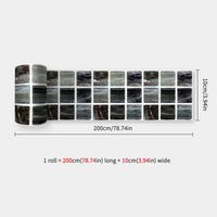 10X200cm Long Strip Wall Stickers Floor Kitchen Bathroom Living Room Skirting Line Wall Decor Waterproof Peel & Stick Wallpaper