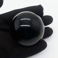 Natural Black Obsidian Sphere Crystal Quartz Magic Ball Rock Stone Witchcraft Reiki Healing Home Decoration Gift Without Base