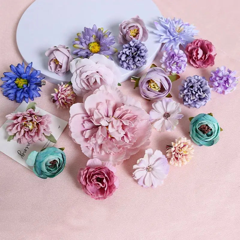 Wedding Decoration Fake Flowers Home Decor DIY Bouquet Craft Garlands Scrapbook Gift Accessories