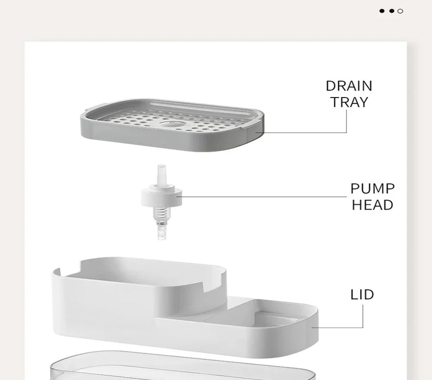 Soap Dispenser Bottle Automatic Liquid Soap Dispenser Kitchen Bath Accessories Sponge Brush Storage Box Manual Soap Dispenser