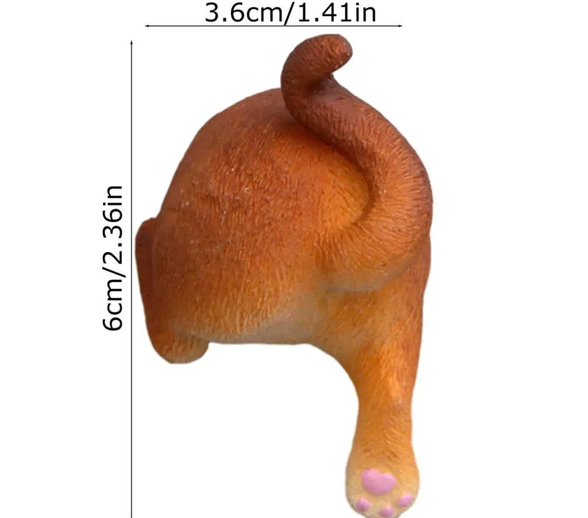 Fridge Calendar Magnet Realistic Humorous Creative Adorable Durable Resin Novelty Animal Butt Magnets