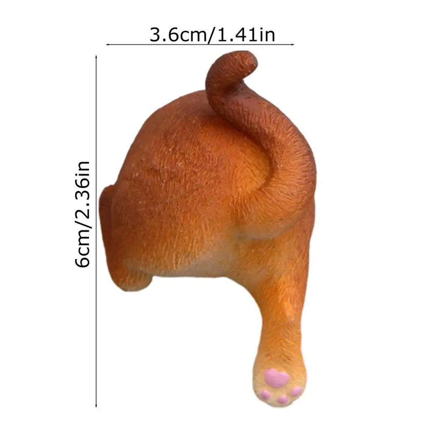 Fridge Calendar Magnet Realistic Humorous Creative Adorable Durable Resin Novelty Animal Butt Magnets