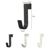 -Shaped Metal Hook Cabinet Door Hanging Rack Gadgets Holders Desk Shelves Kitchen Utensils Storage Organizer Bathroom Accessori