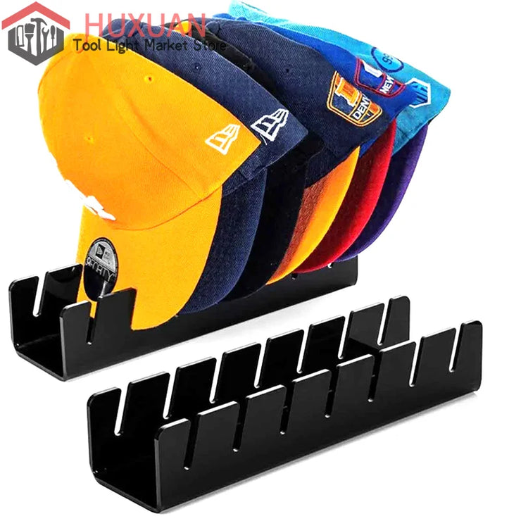 7 Holes Acrylic Hat Baseball Cap Display Rack Durable Clear Acrylic Hat Holder For Home Closet Storage Organization Stores Decor