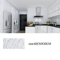 Adhesive Marble Wallpaper Waterproof Wall Stickers Kitchen Bathroom Living Room TV Background Renovation Wallboard Decor