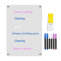 Fridge Blank Calendar Memo Board Dry Erase Calendar 6 Markers & Eraser
