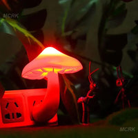 Light Control Night Light Wholesale Yellow Light Worm Mushroom Light Control Night Light Home Decor