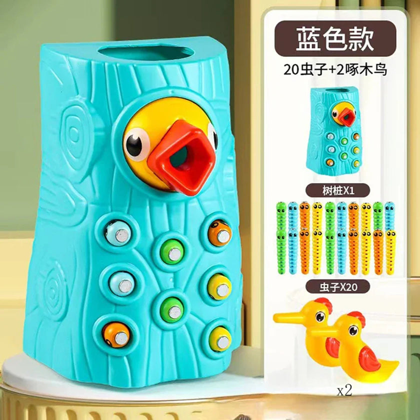 Children Woodpecker Catch Worms Toy Toddler Kids Magnetic Games