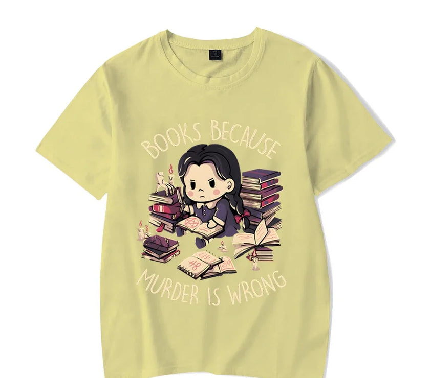 Wrong Letter Women Short Sleeves Harajuku Fashion Oversize Study Tee
