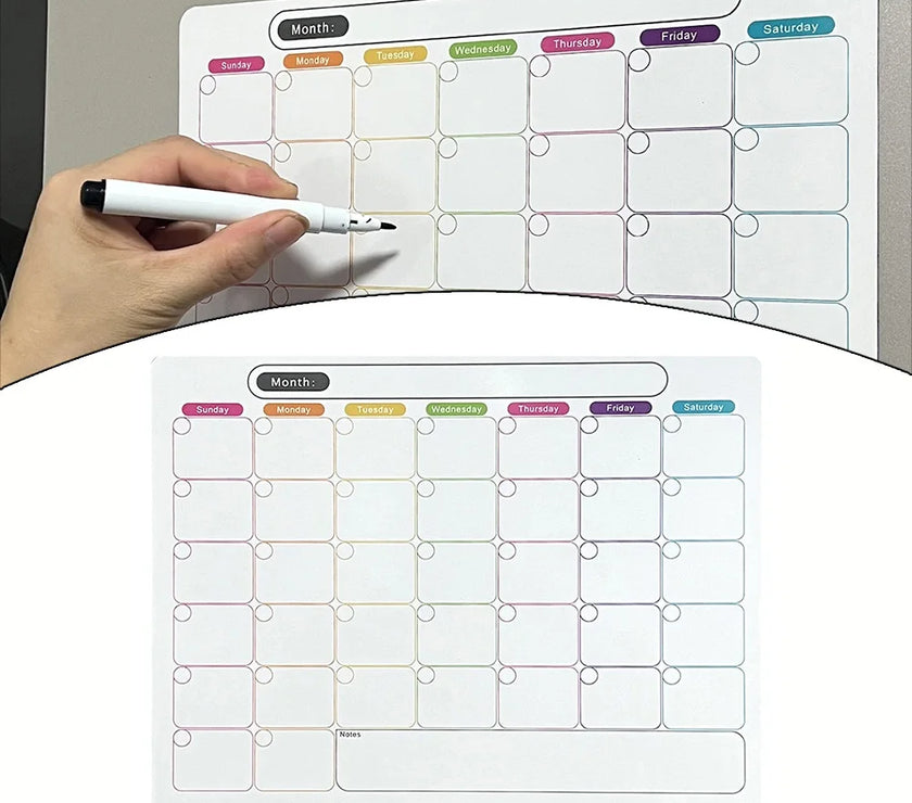 1pc Dry Erase Calendar Magnetic Calendar For Refrigerator Monthly Fridge Calendar 43*33CM Home Decor  Accessories