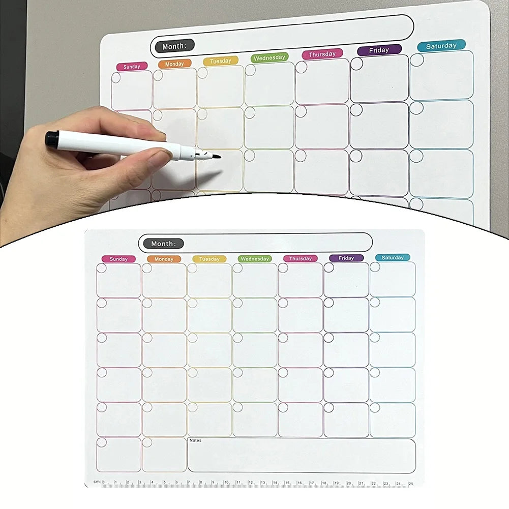 1pc Dry Erase Calendar Magnetic Calendar For Refrigerator Monthly Fridge Calendar 43*33CM Home Decor  Accessories