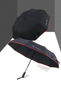 Original For BMW 4S shop car umbrella red edge 10 bone high-end automatic folding umbrella for rain shine umbrella with M logo
