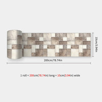 10X200cm Long Strip Wall Stickers Floor Kitchen Bathroom Living Room Skirting Line Wall Decor Waterproof Peel & Stick Wallpaper