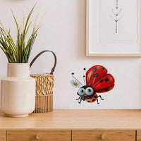 Funny Ladybug Pattern Sticker Wall Sticker Bathroom Toilet Decor Decals Living Room Cabinet Home Decoration M803