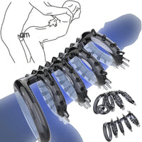 Men Delay Ejaculation Semen Lock Ring Enlargement Extender Penis Sex Toys