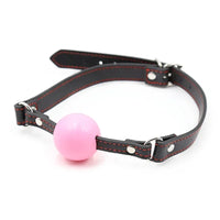 Novelty Product Bondage Gear Leather Silicone Mouth Gag Sexual Toys Slave Sex Games