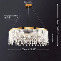 Living Dining Room Circle Hanging Lamp Home Decor LED Fixture