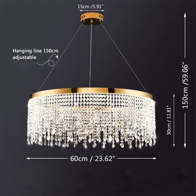 Living Dining Room Circle Hanging Lamp Home Decor LED Fixture