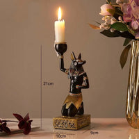 ancient egyptian idol candles holder enhances