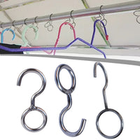 2pcs Alloy Pipe Hook Clothes Rod Windproof Hook Movable Hook Kitchen Bathroom Round Pipe Hook Home Organization