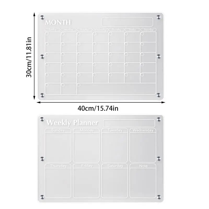 Fridge Dry Erase Board Refrigerator Acrylic Board Planner Schedule Board ToDoList