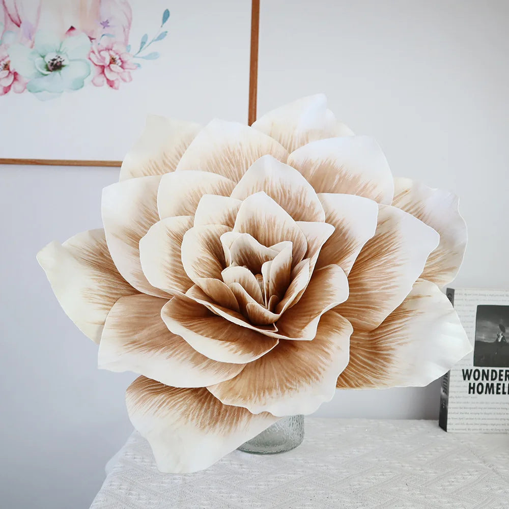 PE Foam Giant Magnolia Flowers Party Decoration Shopping Mall Home Wedding Decor Craft Peony Flores Branch Stage Setting Supply