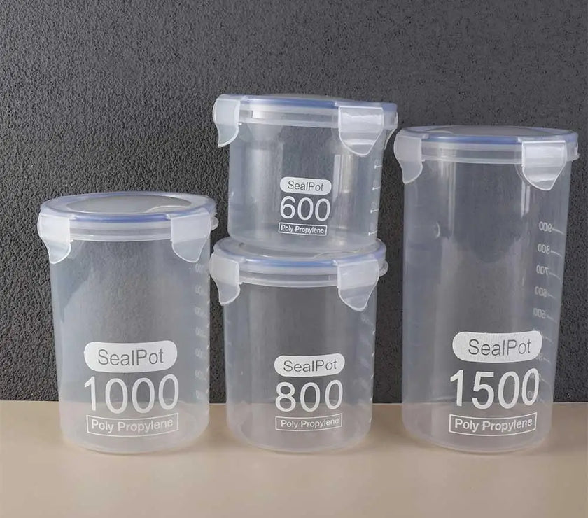 Durable Airtight Food Sealed Boxes Cylindrical Leakproof Sugar Flour Nut Food Container Home Organization Supplies
