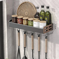 48461207142593Kitchen Condiment Storage Rack Wall-Mounted Condiments Oil Salt Sauce Vinegar Household Kitchen Utensils Storage Rack Box