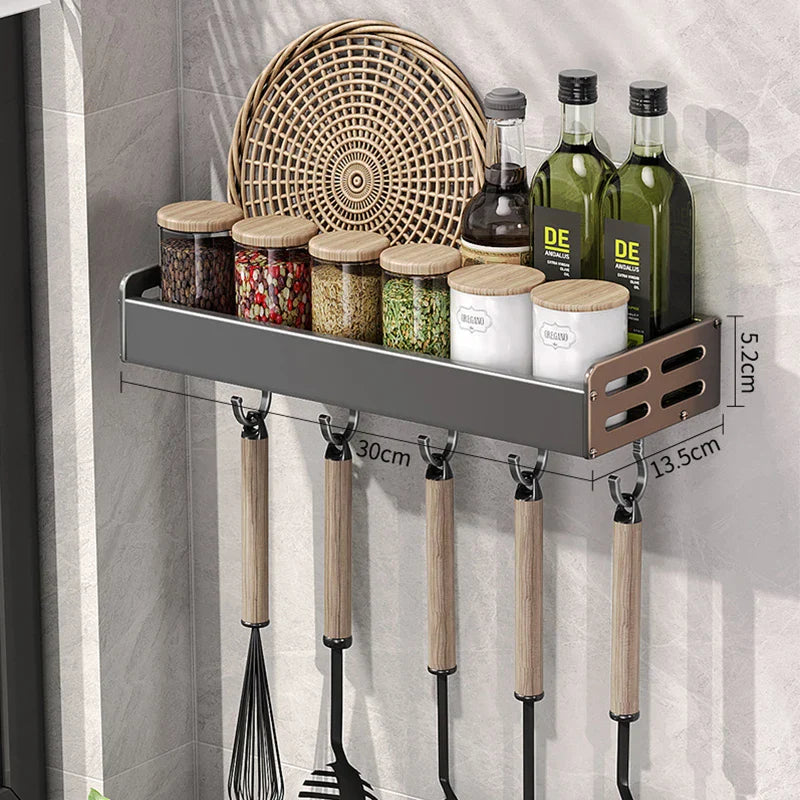 48461207142593Kitchen Condiment Storage Rack Wall-Mounted Condiments Oil Salt Sauce Vinegar Household Kitchen Utensils Storage Rack Box
