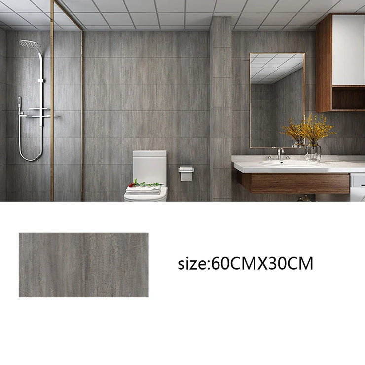 Adhesive Marble Wallpaper Waterproof Wall Stickers Kitchen Bathroom Living Room TV Background Renovation Wallboard Decor